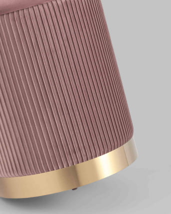 Пуф Шарлотта с ящиком велюр Розовый_5