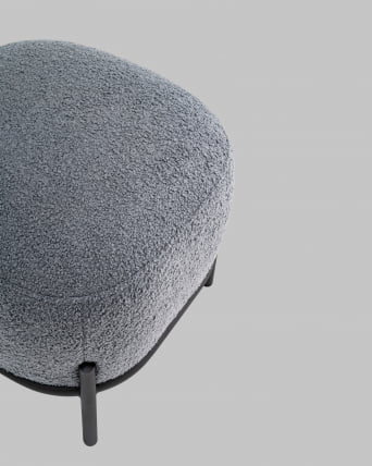 Пуф Стоун П букле Флуффй темно-серый / Fluffy_5