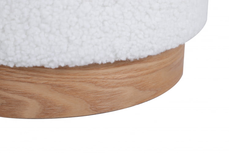 Пуф с ящиком Долли С тедди Белый / S_4