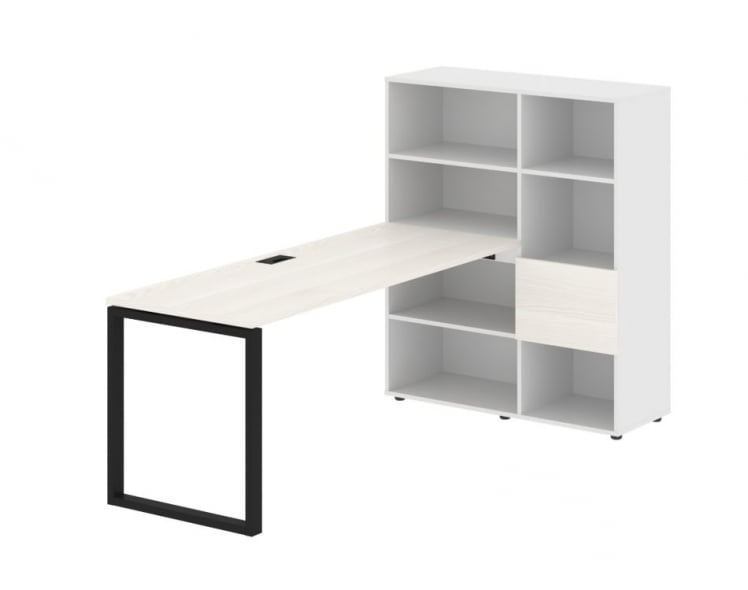 Рабочая станция ЕДИС ЕКРСТ 1117 Ясень Траун Черный Белый / EDIS EQRST_0