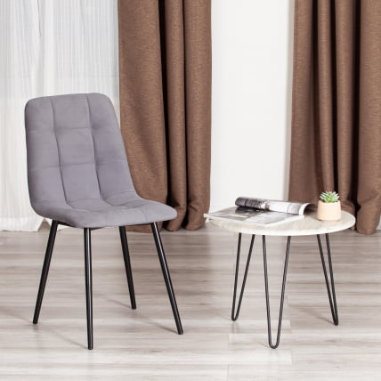 Стул CХИЛЛЙ МАКС Велюр/металл , 45 х 54 х 90 см , темно-серый/черный / CHILLY MAX_10