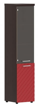 Шкаф колонка комбинированная с топом (правый) Торр ЛУКС ТЛХC 42.2 Р Венге Магия Красный / Torr LUX TLHC R_0