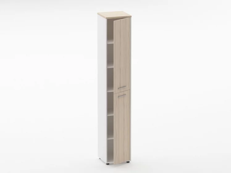 Шкаф 5 узкий закрытый Дека 10.23.16Пр Туя/Белый / Deka_1