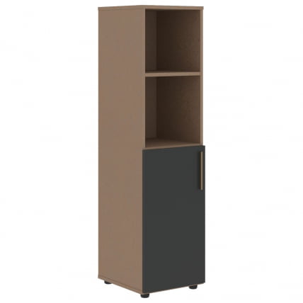 Шкаф-колонка с глухой малой дверью (левый) ВЕЛИОН ВМCС 40.5 Л Яшма черный Кобра / VELION VMCS L_0