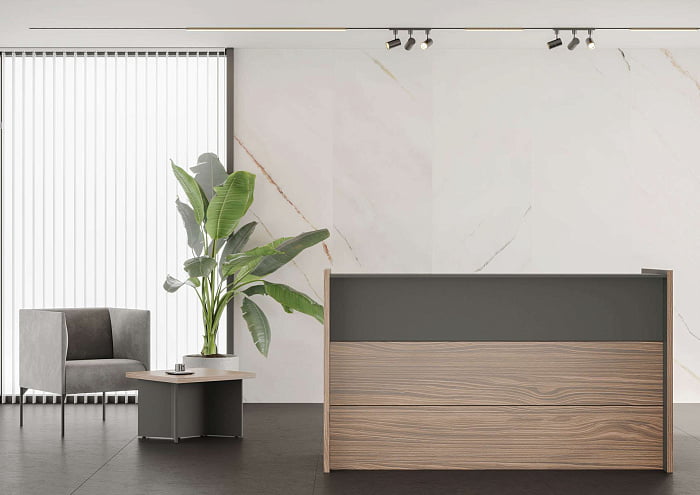 Стойка ресепшн ДЭЛИ ДЛИ37290132 Орех Антрацит / DALI DLI37290132_1