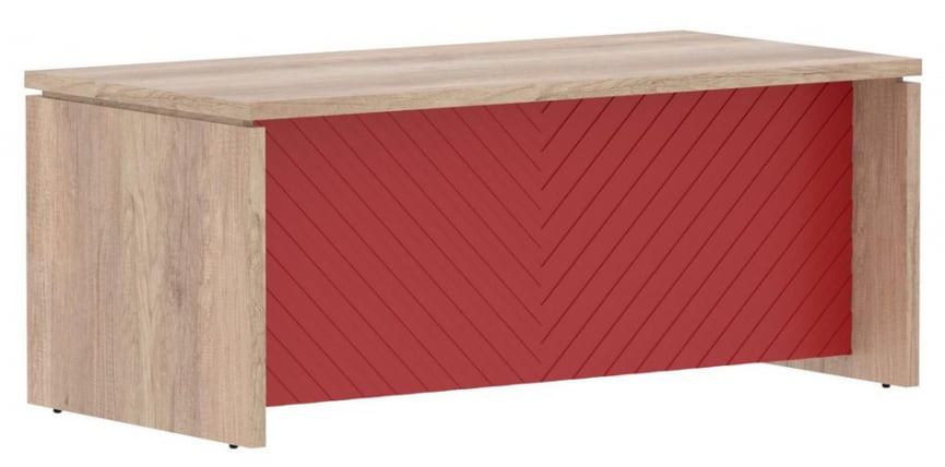 Стол руководителя Торр ЛУКС ТЛСТ 189Х Дуб Каньон Красный / Torr LUX TLST 189H_0