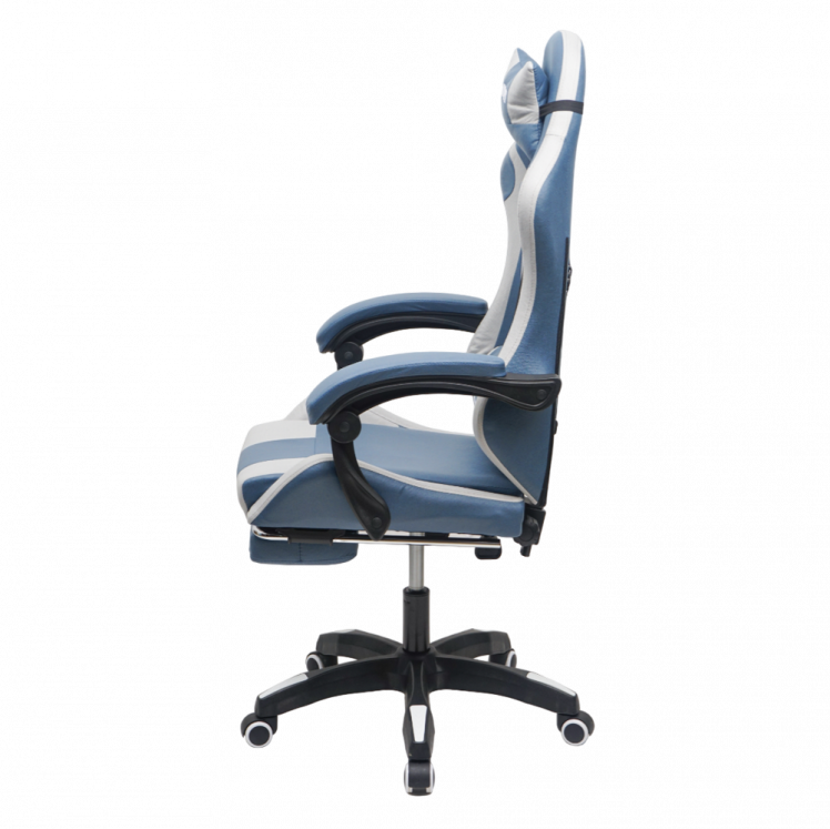 Кресло 907 КИНГКУЕЕН, замша, цвет синий с массажем, арт 907-ЛБ / KINGQUEEN, 907-LB_2