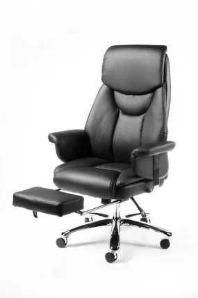 Кресло офисное Парламент Х-2021 Черная экокожа / H-2021_2
