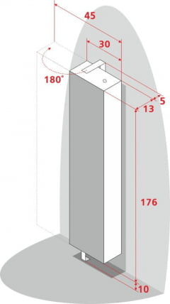 Поворотный зеркальный шкаф Лупо Белый / Lupo_6