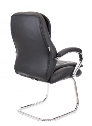 Кресло для посетителей Еверпроф Валенсиа CФ Экокожа Черный / Everprof Valencia CF_3