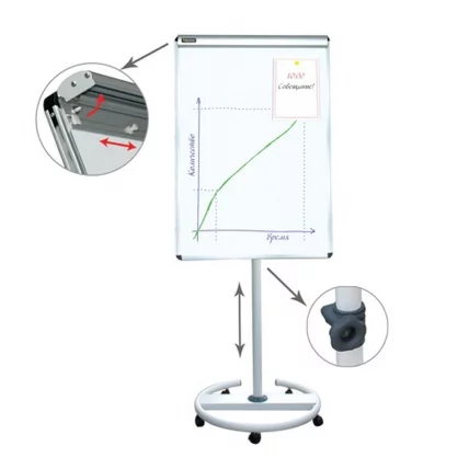 Доска-флипчарт магнитно-маркерная БРАУБЕРГ передвижная 70х100 см / BRAUBERG_0