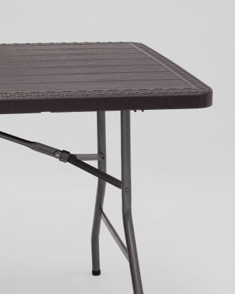 Стол складной чемодан пластиковый Кейт 180 Коричневый_6