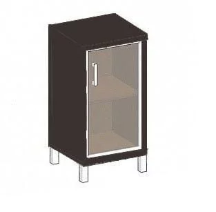 Стеллаж стекло в раме В411.4 Л  Венге магия / L_0