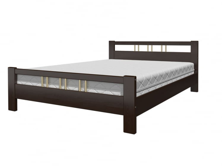 Кровать из массива Вероника 3 200х160 Орех темный_0