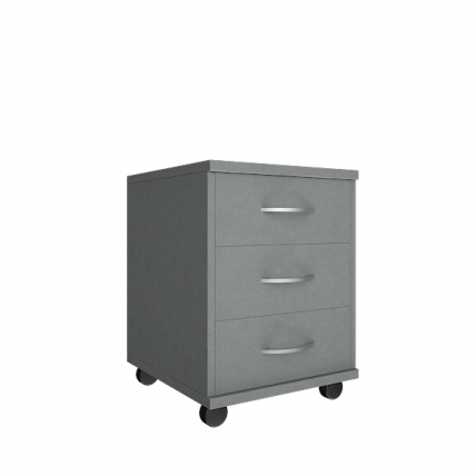 Тумба подкатная (3 ящика, с замком) Рива А.ТМ-3 Серый / Riva_0