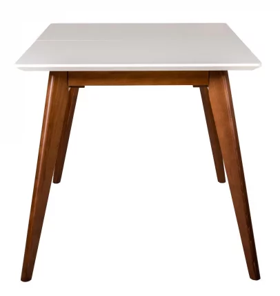 Стол раскладной Лунд 120-160 ОРЕХ-Белый_3