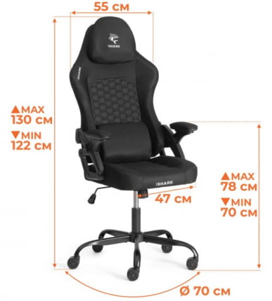 Кресло иШарк ткань, черный / iShark_19