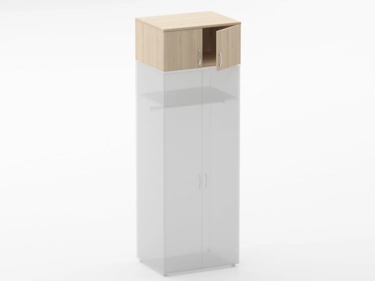 Антресоль глубокая Глассй 6.04.141 Дуб молочный / Glassy_1