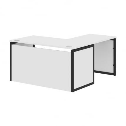 Стол письменный угловой левый КСТЕН-КП КСКПCТ 1415Х Л Белый Антрацит / XTEN-QP XQPCT 1415H L_0