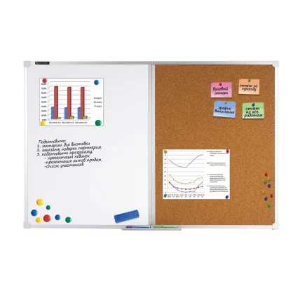 Доска комбинированная магнитно-маркерная БРАУБЕРГ для объявлений 60х90 см / BRAUBERG_0