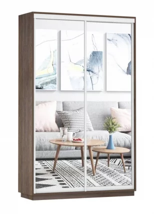 Шкаф-купе двухдверный Экспресс Дуо Экспенс 1400х2200х Венге / 1400х2200h_0