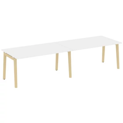 Стол переговорный (2 столешницы) ОНИКС ВООД ОВ.ПРГ-2.4 Белый Бриллиант/Светлый / ONIX WOOD OW.PRG-2.4_0