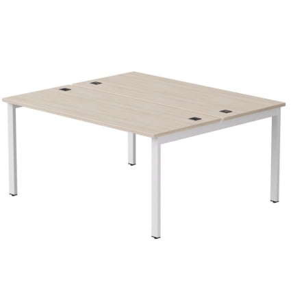 Бенч-система на 2 места на металлокаркасе, опоры 90 гр Еверпроф ЕВО 254С018 Дуб Соната Белый (1580) / Everprof EVO 254S018_0