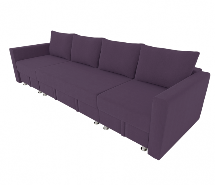 Диван угловой Фиеста Трансформер П- побразный с подлокоткиками (Берхоусе) Цвет фасада: Бордо Велюто 25; Тип: Левый/правый; Материал фасада: Металл/Велюр / (Berhouse)_0