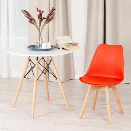 Стул ТУЛИП (мод. 73) / 1 шт. в упаковке дерево/пластик/ПУ, 48.5*52.5*83cм, красный / TULIP (mod. 48.5*52.5*83cм,_9