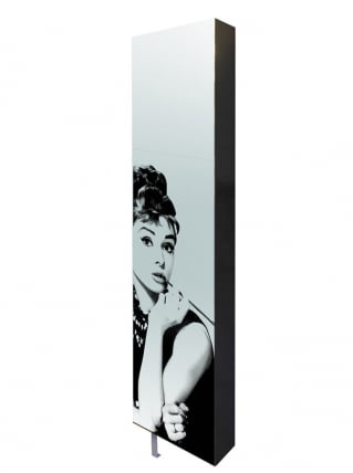 Поворотный зеркальный шкаф Драйв Шелф Арт (левый) Венге_15