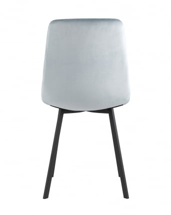 Комплект из двух стульев Чиллй велюр серо-голубой ножки металл черные / Chilly_6