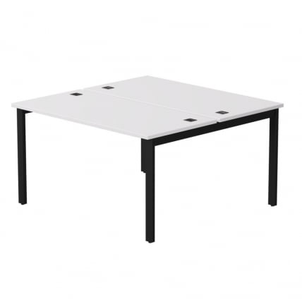 Бенч-система на 2 места на металлокаркасе, опоры 45 гр Еверпроф ЕВО 254С016 Белый Черный / Everprof EVO 254S016_0