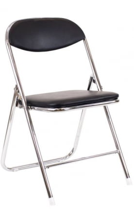 Стул Еверпроф ДЖокер Хроме Экокожа Черный / Everprof Joker Chrome_0