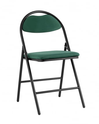Стул складной Хаген блаcк велюр Зеленый / Hagen black_0