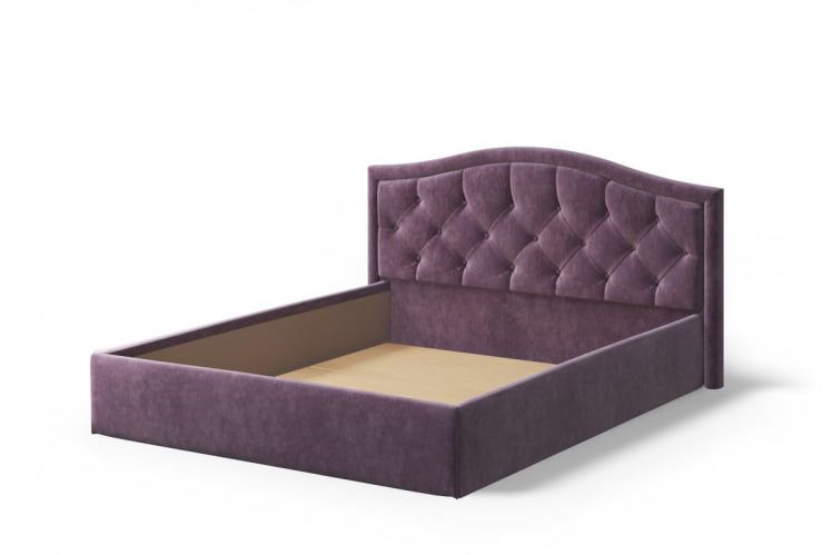Кровать Стелла, 1200*2000 мм, велюр НЕО 17, фиолетовый / NEO_2