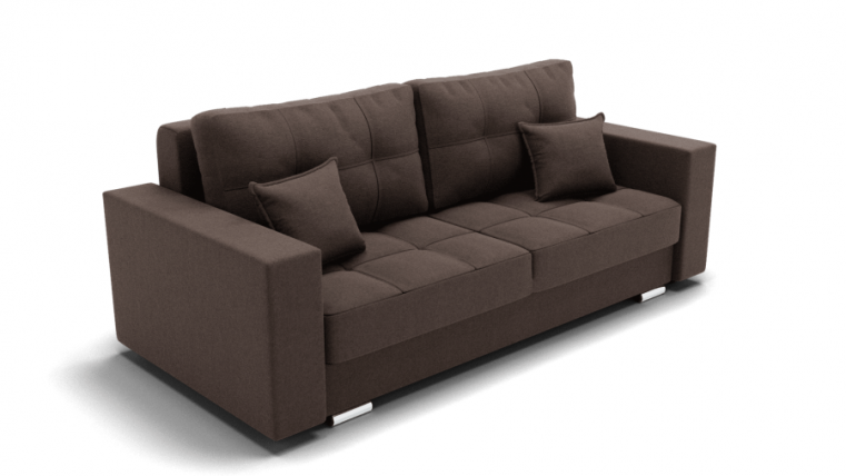 Диван Талисман-1 (ЗР) Цвет фасада: Коричневый; Тип: Прямой; Материал фасада: Металл/Велюр_0