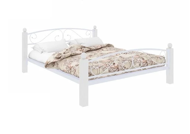 Кровать Вероника Лукс Плус 1200х2000 Белая / Lux Plus_0