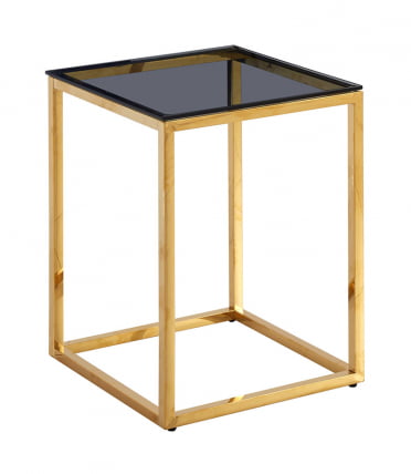 Журнальный стол ТАУН 40кс40 Золото (стекло смоке) / 40x40 smoke)_0