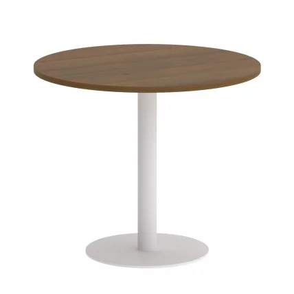 Стол журнальный круглый ХОМЕ ОФФИCЕ ВР.СП-5-90.1 Орех Гварнери/Белый металл / HOME OFFICE VR.SP-5-90.1_0