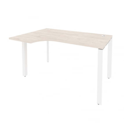 Стол эргономичный левый на П-образном м/к ОНИКС О.МП-СА-2Л Денвер Светлый/Белый / ONIX O.MP-SA-2L_0