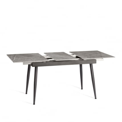 Стол обеденный Балморал / Балморал столешница керамика (глянцевая) / опоры металл, серый/черный, (120+40)х80х75 см / Balmoral_9