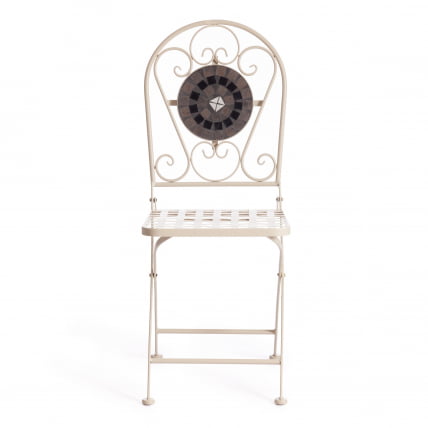 Стул Сеcрет де Маисон ВИCЕНЗА (мод. ПЛ08-7451РВ) металл, 36*35*91 см, белый/плитка калейдоскоп / Secret de Maison VICENZA (mod. PL08-7451RV)_4