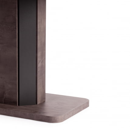 Стол обеденный СКАТ ЛДСП/МДФ, 120-160х80х75 см, Оникс/Графит / SKAT_11