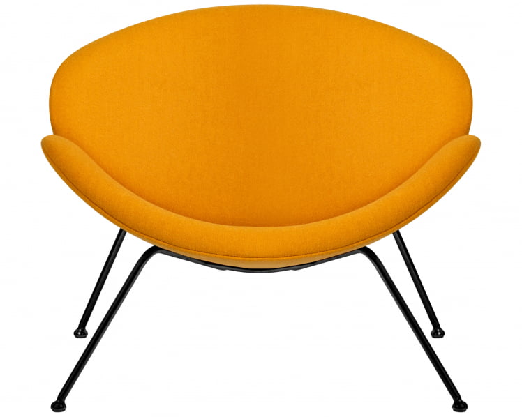 Кресло дизайнерское ДОБРИН ЕМИЛЙ (желтая ткань АФ13, черное основание) / DOBRIN EMILY AF13,_5