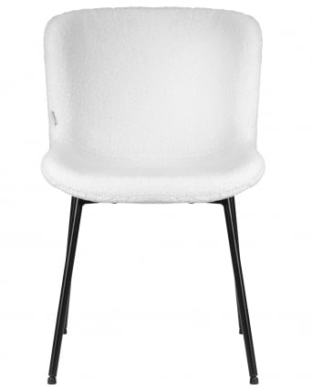Стул обеденный ДОБРИН МИЛО (черные ножки, белый букле (УФ992-01)) / DOBRIN MILO (UF992-01))_5