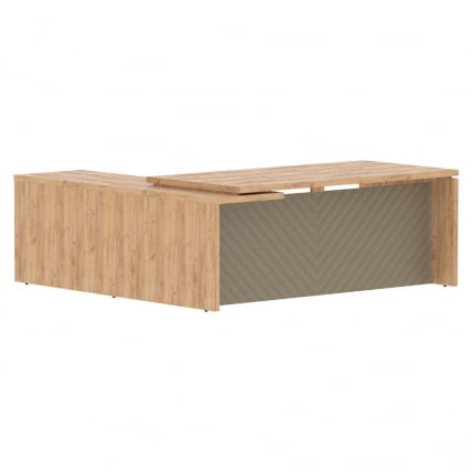 Стол руководителя правый Торр ЛУКС ТЛCТ 2020 Р Дуб Бофорд Капучино / Torr LUX TLCT R_0