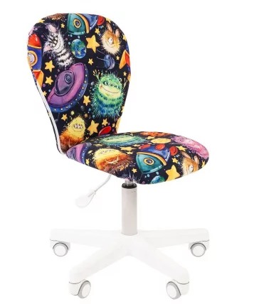 Детское кресло CХАИРМАН ТИН (Кидс) 105 белый пластик НЛО / CHAIRMAN (Kids)_0