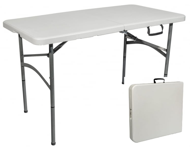 Стол складной чемодан пластиковый Кейт 120, стальной каркас, полиэтилен высокой плотности (ХДПЕ) / (HDPE)_0