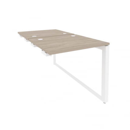 Стол-приставка двойной на О-образном м/к к опорым элем. ОНИКС О.МО-Д.СПР-0.7 Дуб Аттик/Белый / ONIX O.MO-D.SPR-0.7_0