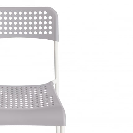 Стул АДДЕ (мод. C-049) металл/пластик, 39 х 49 х 78 см, Грей (серый) /Вхите (белый) / ADDE (mod. C-049) Grey /White_5